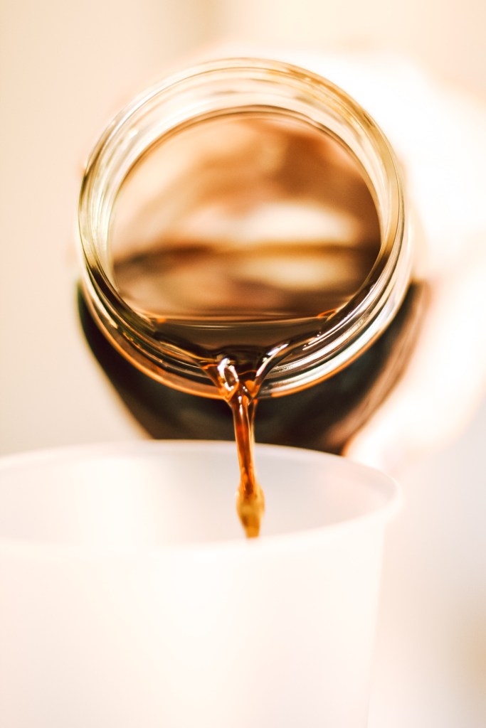 Coffee pouring into cup