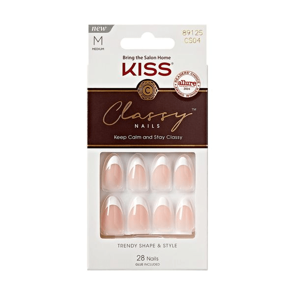 kiss classy nude press on nail french manicure