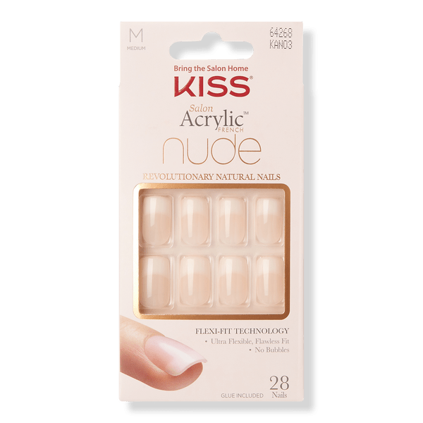 kiss salon acrylic nude press on nail