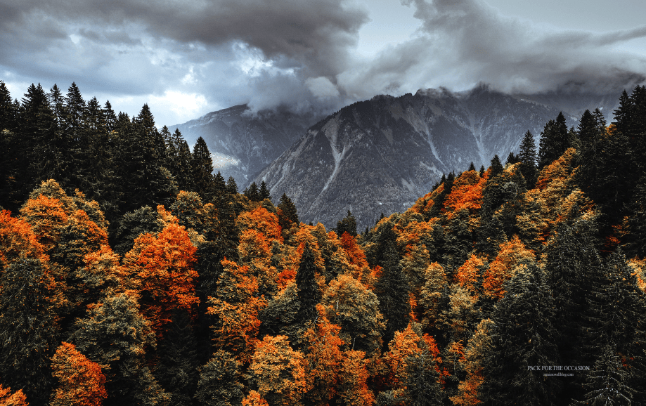 Scenic autumn landscape along Klausenpass in the Swiss Alps free tech wallpaper