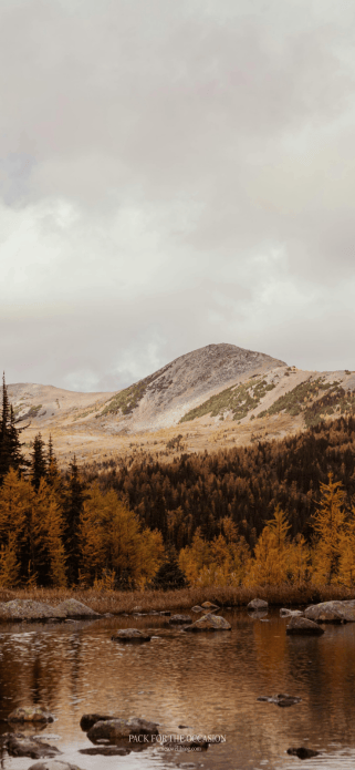 Autumn landscape in Alberta's Canadian Rocky Mountains free tech wallpaper